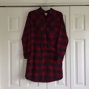 J. Crew Flannel Shirtdress